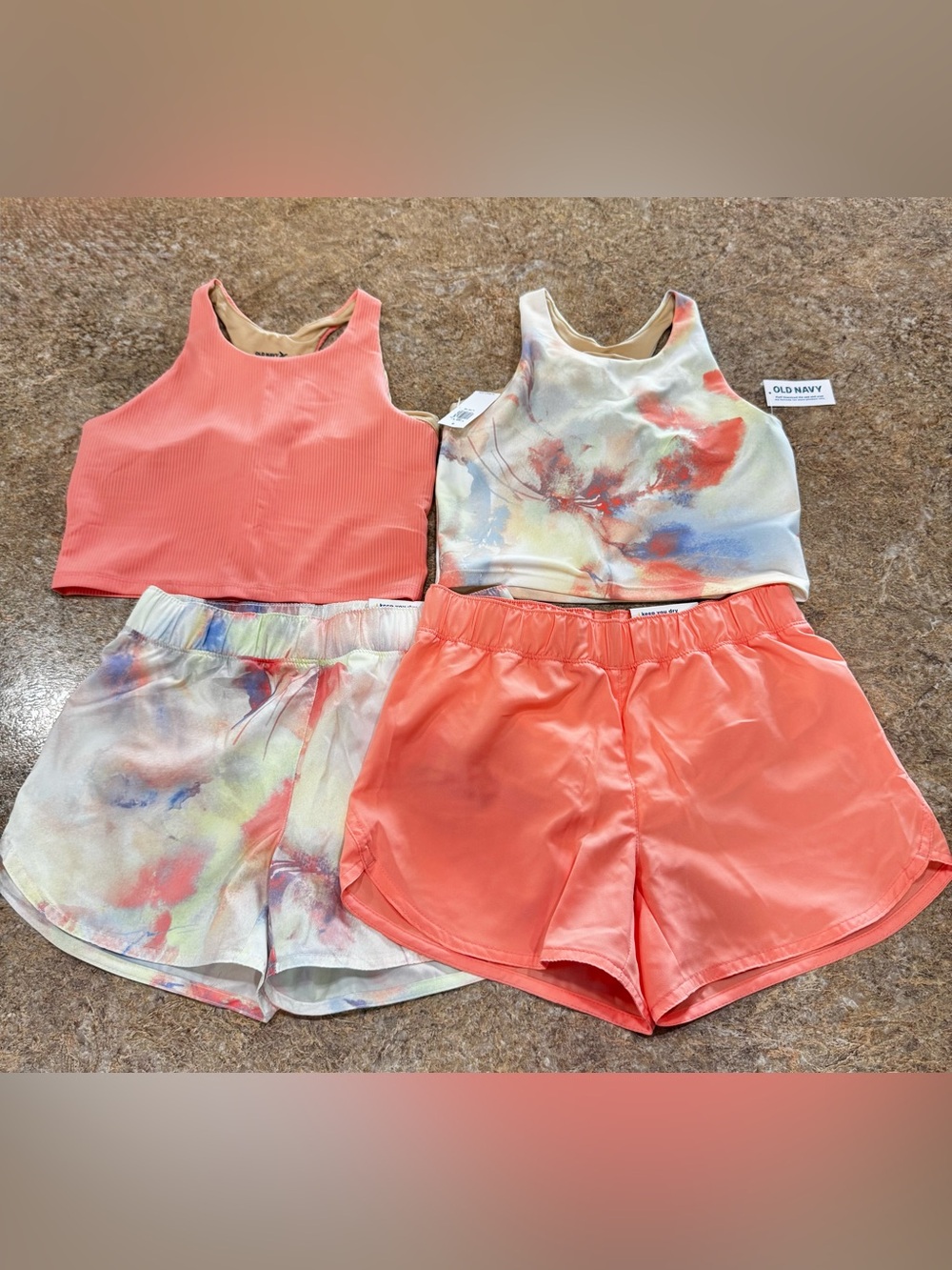 New Old Navy Active 4-Piece Mix & Match Athletic Set – Girls Large (10-12)